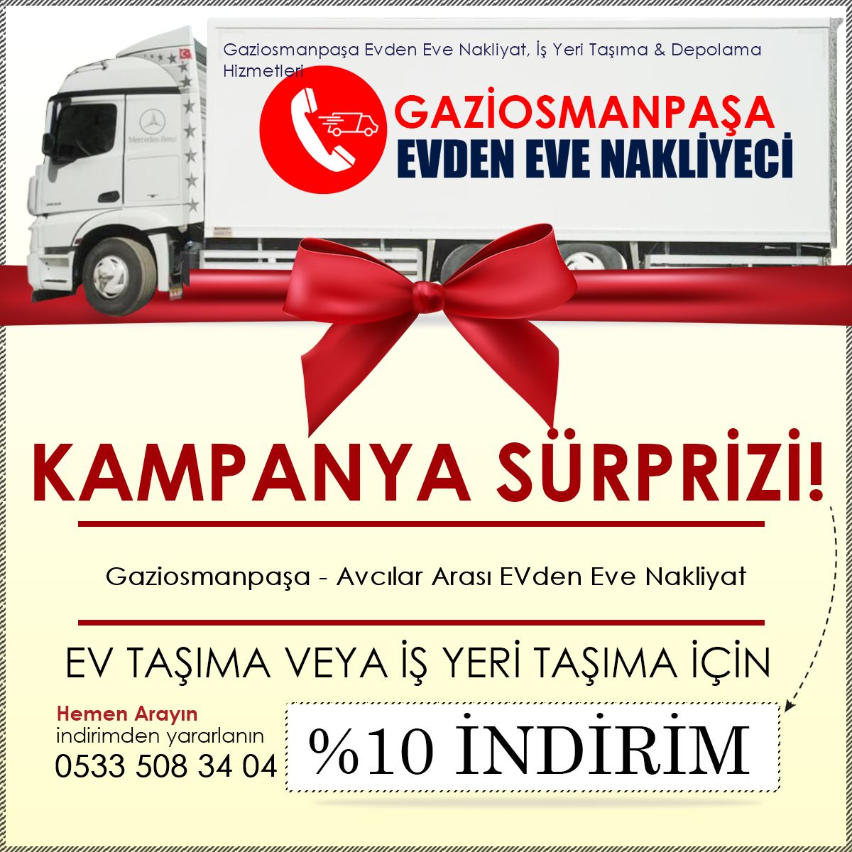 Gaziosmanpaşa - Avcılar Arası EVden Eve Nakliyat